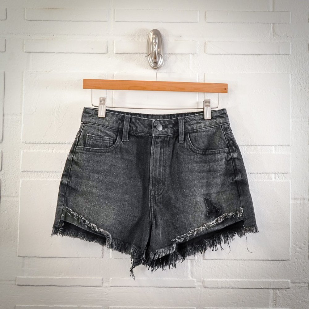 Hidden Brand Sofie Mom High Rise Frayed Shorts